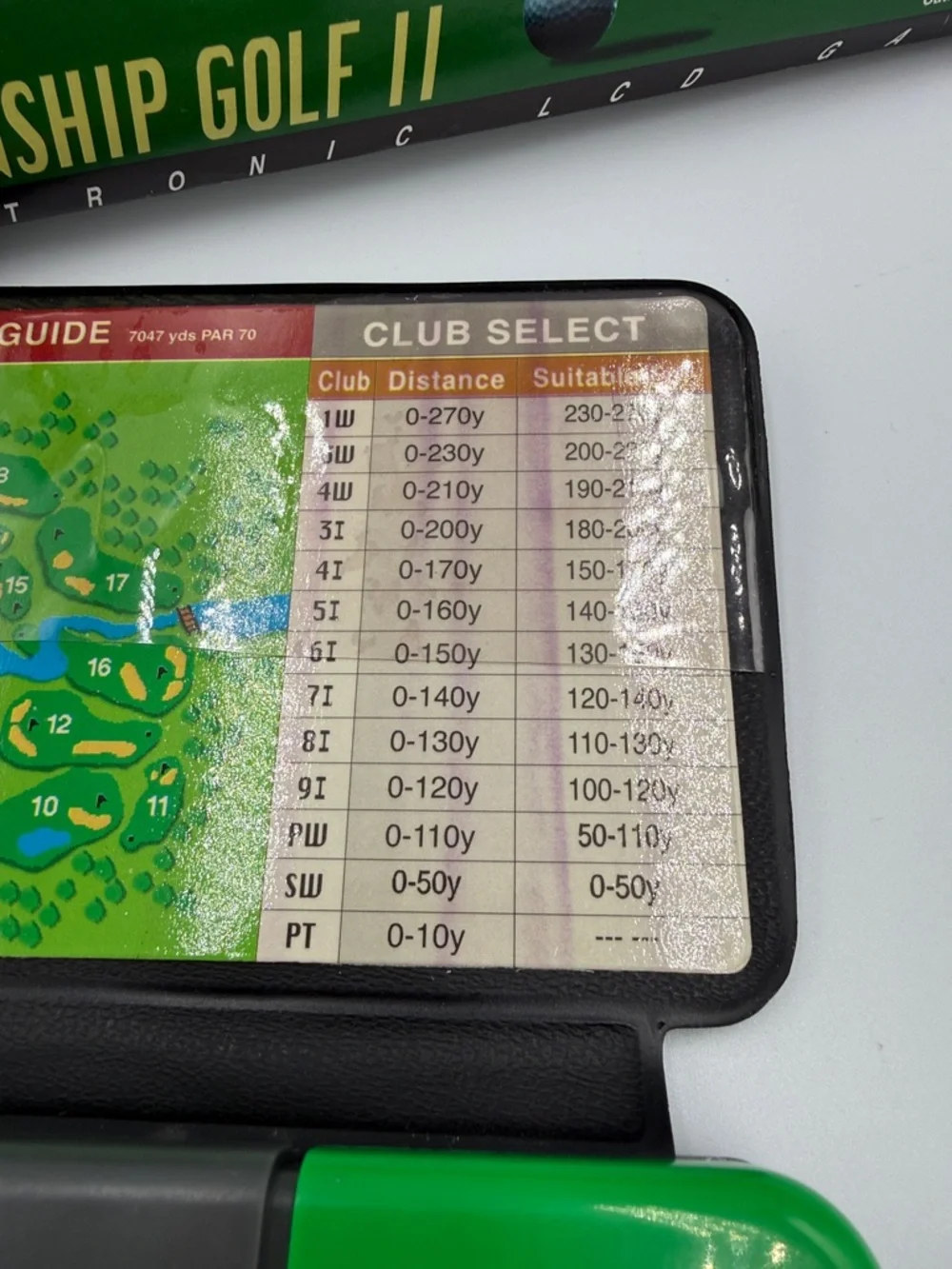 Championship Golf II Electronic Handheld Game - Radio Shack Green/Black